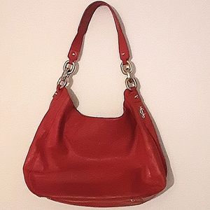 Juice Couture large red leather hobo handbag with